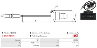 SENZOR NOX INJECTIE ADITIV AS-PL NOX9350 2