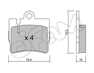 Brake Pad Set, disc brake 822-597-0