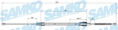 Тросик, cтояночный тормоз SAMKO C0809B для VW FOX