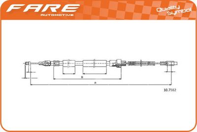 Тросик, cтояночный тормоз FARE SA 19259 для VW LT