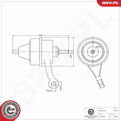 SUPORT MOTOR ESEN SKV 75SKV124 5