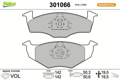BREMSBELAGSATZ SCHEIBENBREMSE
