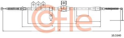 Тросик, cтояночный тормоз COFLE 10.5340 для FORD RANGER