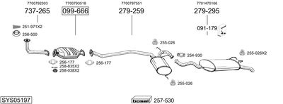 Układ wydechowy BOSAL SYS05197