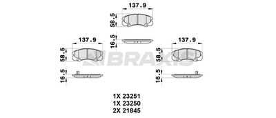Комплект тормозных колодок, дисковый тормоз BRAXIS AB0325 для OPEL FRONTERA