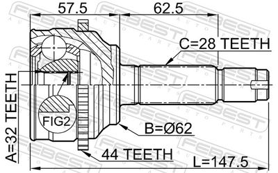 Joint Kit, drive shaft 0510-044A44