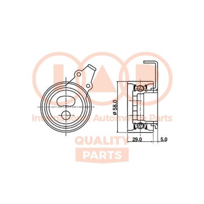 Натяжной ролик, ремень ГРМ IAP QUALITY PARTS 127-19010 для ASIA MOTORS ROCSTA