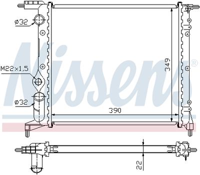 Radiator, engine cooling 639271