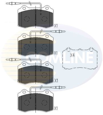 COMLINE CBP11227 Тормозные колодки и сигнализаторы  для PEUGEOT 406 Break (8E/F) 2.2 HDi