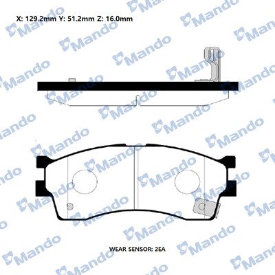 MANDO RMPK12NS Тормозные колодки для KIA CERATO (Киа Керато)