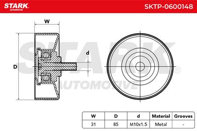 обтящна ролка, пистов ремък STARK SKTP-0600148