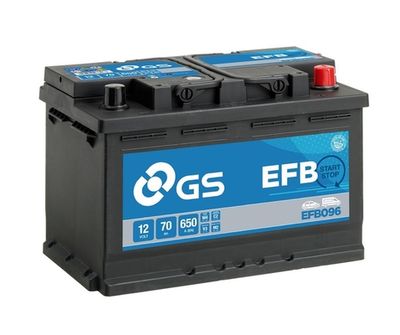 Стартерная аккумуляторная батарея GS EFB096 для NISSAN NV250