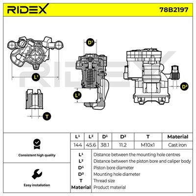 спирачен апарат RIDEX 78B2197