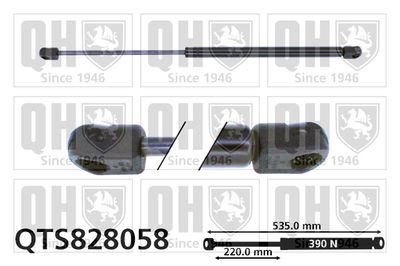Газовая пружина, крышка багажник QUINTON HAZELL QTS828058 для MAZDA 3
