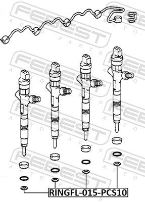 INEL ETANSARE INJECTOR FEBEST RINGFL015PCS10 1