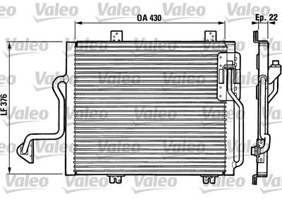 VALEO 816863 Радиатор кондиционера  для RENAULT 19 (Рено 19)