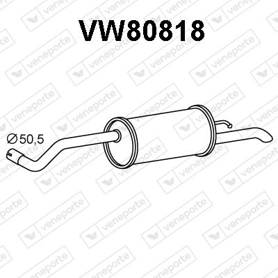 VENEPORTE VW80818 Глушитель выхлопных газов  для VW POLO V седан (602, 604, 612, 614) 1.6