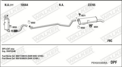 SISTEM DE ESAPAMENT WALKER PEK023382BA