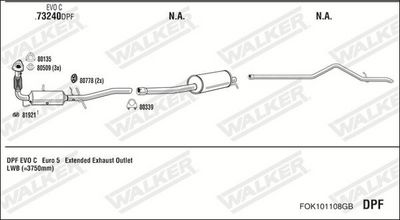 SISTEM DE ESAPAMENT WALKER FOK101108GB