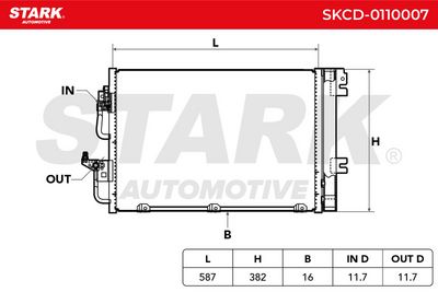 кондензатор, климатизация STARK SKCD-0110007