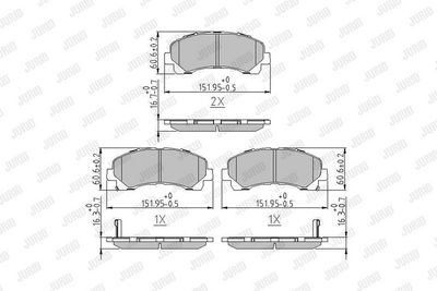 BREMSBELAGSATZ SCHEIBENBREMSE