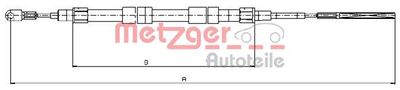 Тросик, cтояночный тормоз METZGER 10.4156 для BMW Z3