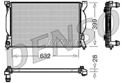 DENSO DRM02033 Радиатор охлаждения двигателя  для SEAT EXEO (Сеат Еxео)