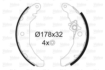 Комплект тормозных колодок VALEO 562036 для FORD FIESTA