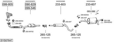 SISTEM DE ESAPAMENT BOSAL SYS07647