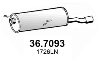 ASSO 36.7093 Глушитель выхлопных газов  для PEUGEOT 206 (Пежо 206)