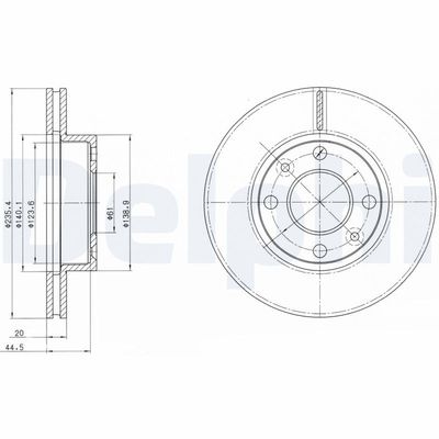 Tarcza hamulcowa DELPHI BG4195