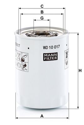 Hydraulisch filter (geschroefd) past: ALLIS CHALMERS 140, 160, 160D, 500, 600, 615 ON, 615 PB, I-400D, I-600D BARBER GREENE 41, 30, 35 CASE IH 1816, 1816 B, 1816 C, 850 D, 855 D GROVE RT48, RT49