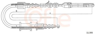 Cable Pull, parking brake 92.11.593