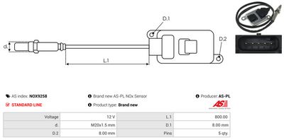 SENZOR NOX INJECTIE ADITIV AS-PL NOX9258 2