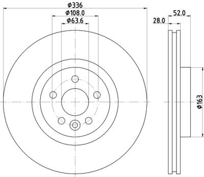 Тормозной диск HELLA 8DD 355 119-131 для VOLVO V70