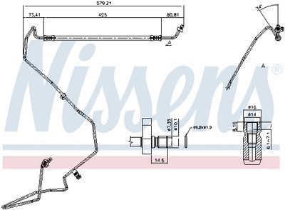 тръбопровод високо налягане, климатизация NISSENS 845058