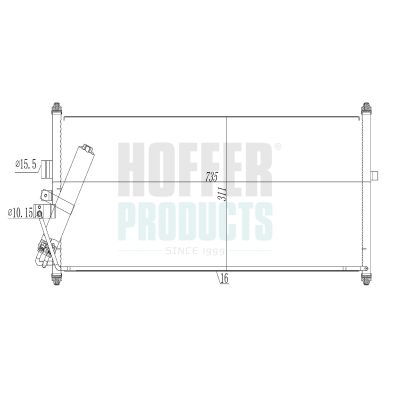 кондензатор, климатизация HOFFER 991187
