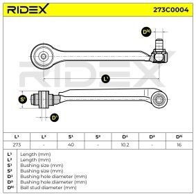 носач, окачване на колелата RIDEX 273C0004