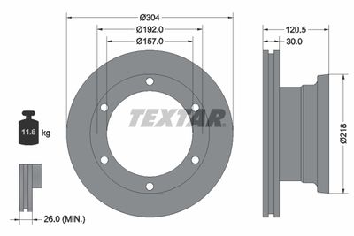 TEXTAR Remschijf (93087500)