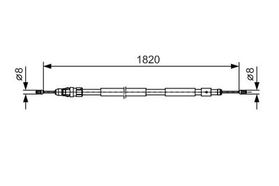 Тросик, cтояночный тормоз BOSCH 1 987 482 116 для CITROËN BERLINGO