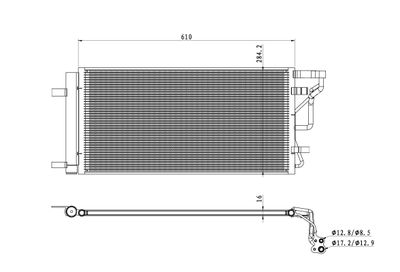 Kondensor, klimatanläggning NRF 350491