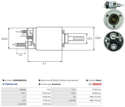 SOLENOID ELECTROMOTOR AS-PL SS0025BOSCH 3