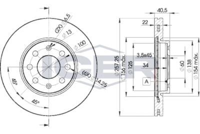 спирачен диск ICER 78BD0920-2