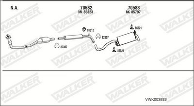 Изпускателна система WALKER VWK003933