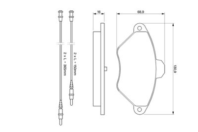 Brake Pad Set, disc brake 0 986 424 278