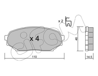 CIFAM 822-388-0 Тормозные колодки и сигнализаторы  для MAZDA MX-5 I (NA) 1.6