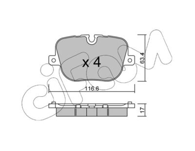 CIFAM 822-837-0 Тормозные колодки и сигнализаторы  для LAND ROVER RANGE ROVER III (L322) 4.4 D 4x4