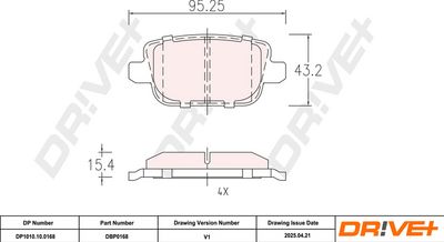 BREMSBELAGSATZ SCHEIBENBREMSE DR!VE+ DP1010100168 6