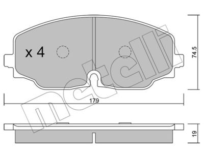 Комплект тормозных колодок, дисковый тормоз METELLI 22-1171-0 для VW TERAMONT