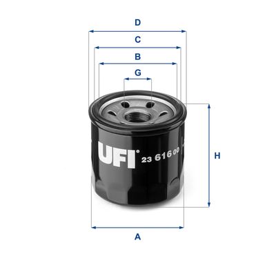 Масляный фильтр UFI 23.616.00 для MAZDA CX-3